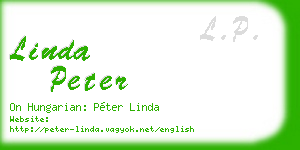 linda peter business card